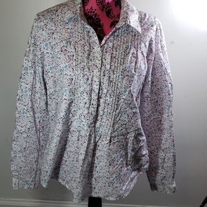 3💝 for $25 THilfiger Floral Button Down Blouse